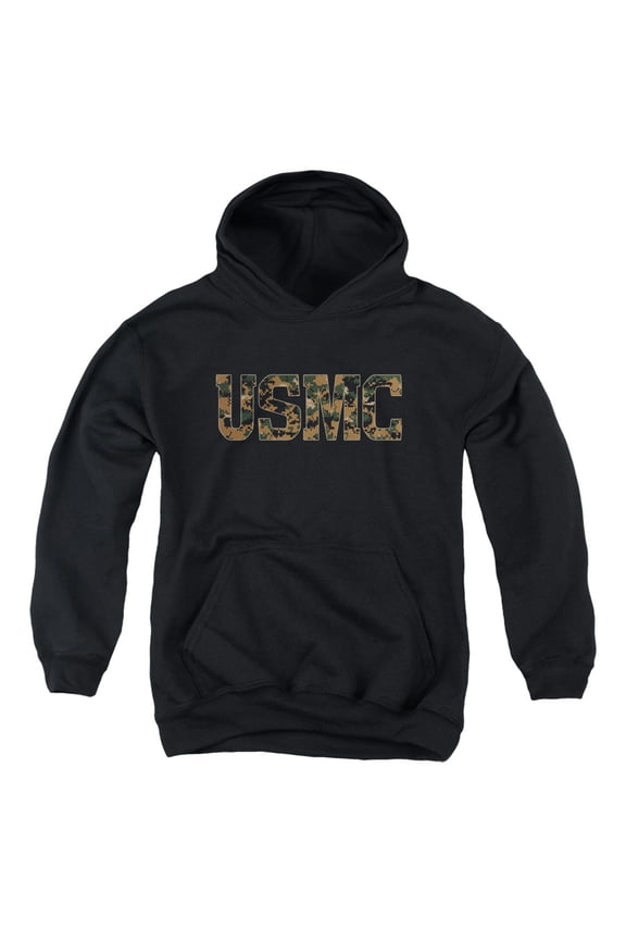 Us Marine Corps - Usmc Camo Fill - Youth Hooded Sweatshirt - X-Large