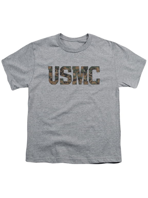Us Marine Corps - Usmc Camo Fill - Youth Short Sleeve Shirt - Large