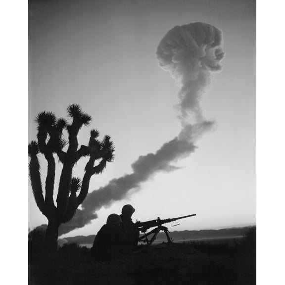 Us Marines During Atomic Bomb Testing. Over 2 History (24 x 36)