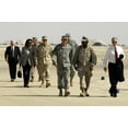 thumbnail image 1 of Us Officials And President Bush Arrive At Al Asad Air Base Iraq To Meet With Members Of The Iraqi Government And Sheiks From Anbar Province On Sept. 3 2007. L To R Robert M. Gates Condoleezza Rice, 1 of 1