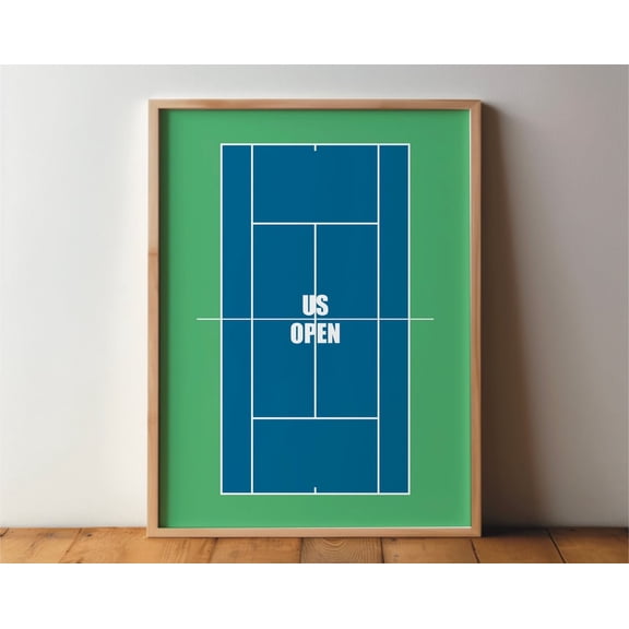 Us Open Grand Slam Tennis Sports Field Poster - Sport Poster Art Print Picture Minimal Modern Wall Art Sport Hobby A4 A3 A2 A1 Wall Art, Modern Wall Decor, 12x18 UNFRAMED