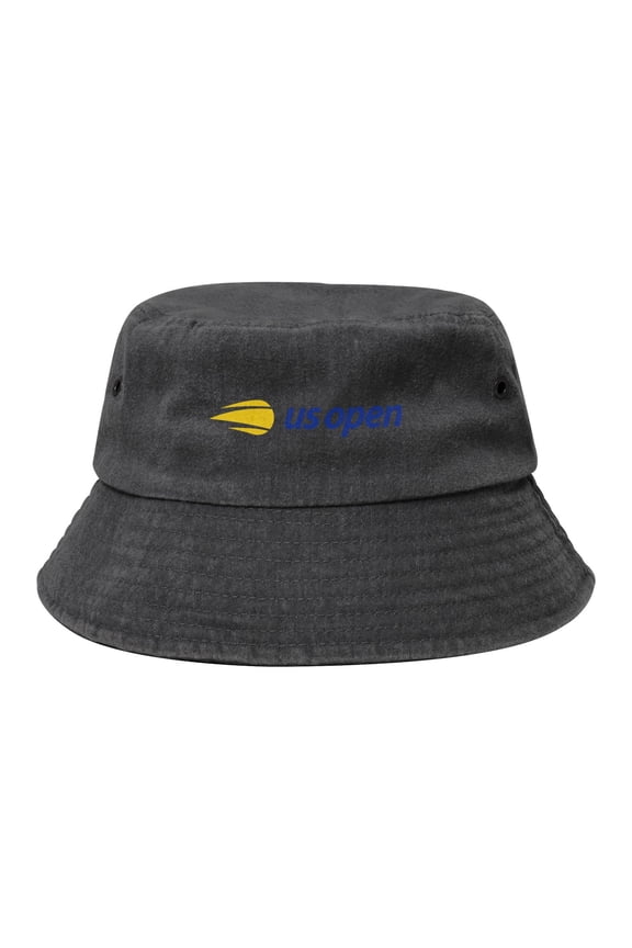 Us Open Logo Washed Bucket Hat For Men Women Denim Bucket Hat Sun Hat Cowboy Fishing Beach Hat