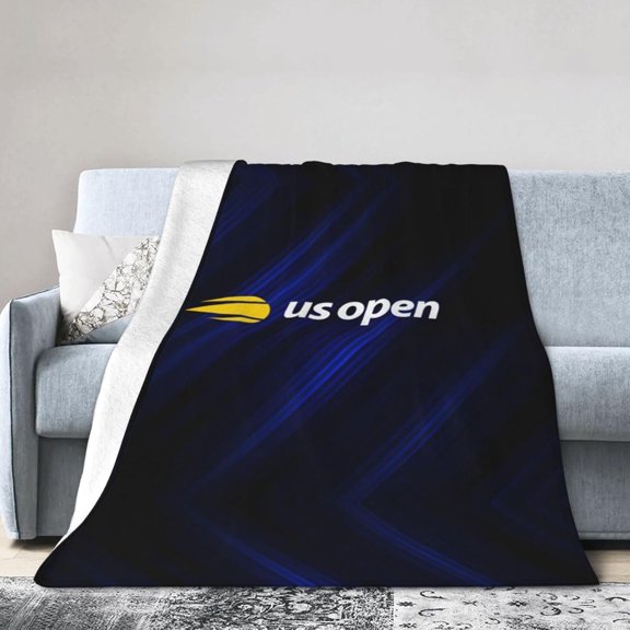 Us Open Tennis 2024 Fleece Blanket, Very Soft Microfiber Flannel Blanket for Couch Warm and Cozy for All Seasons