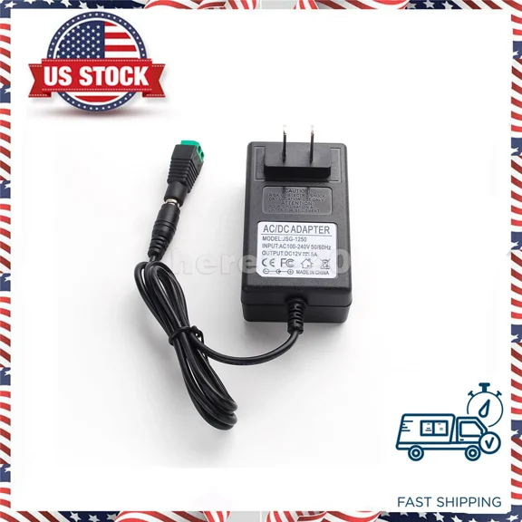 Us Plug Ac Dc 12V 5A Power Supply Adapter Charger Cable For Led Strip Light Cctv