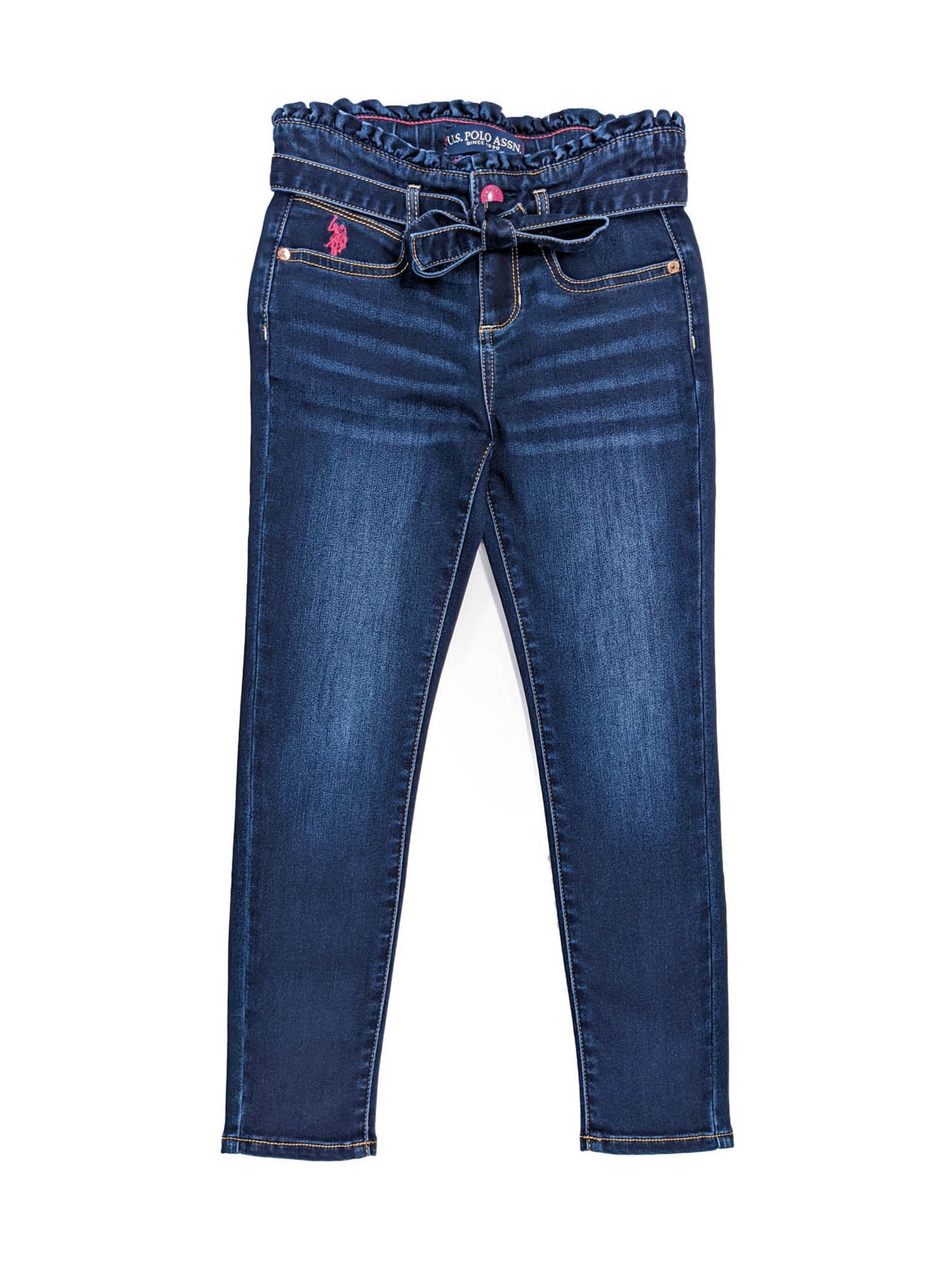 Us Polo Assn. Girls Paperbag Waist Skinny Jeans, Sizes 418