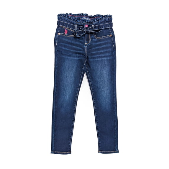 Us Polo Assn. Girls Paperbag Waist Skinny Jeans, Sizes 4-18