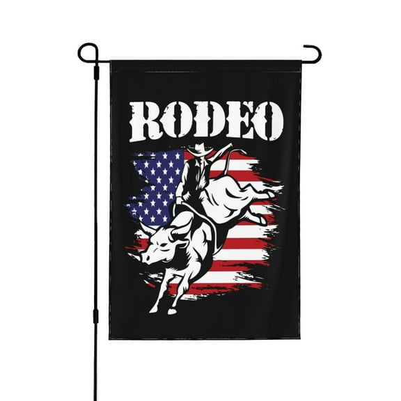 Us Rodeo Garden Flag 12.5x18 Inch Double Sided Decorations Outdoor Yard Flags For Outside Lawn Porch Garden Decor
