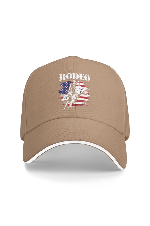 Us Rodeo Unisex Adult Baseball Caps Adjustable Casquette Dad Hat Sandwich Cap Outdoors Headwear