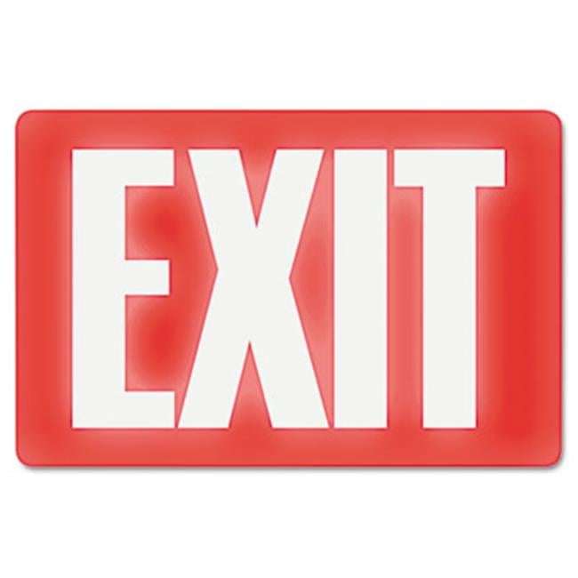 Glow In The Dark Sign, 8 x 12, Red Glow, Exit Glow In The Dark Sign, 8 x 12, Red Glow, Exit