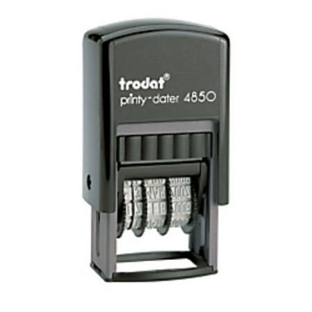Us Stamp E4850L Trodat Econ Micro 5-in-1 Message Stamp Dater Self-Inking 1 x 3/4 Blue/Red