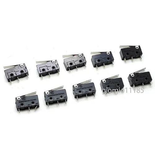 Us Stock 10Pcs Laser Machine Micro Limit Sensor Switch 3 Pin Spdt Kw12 3A 250Vac