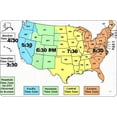 thumbnail image 1 of Us Time Zone Map， Retro Funny Metal Sheet Signs, Wall Decoration, Size:8 X 12, 1 of 1