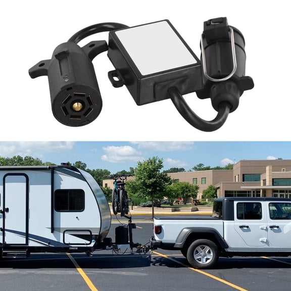 Us To Eu Trailer Light Converter Us Vehicle 7-Way Blade Socket Adapter
