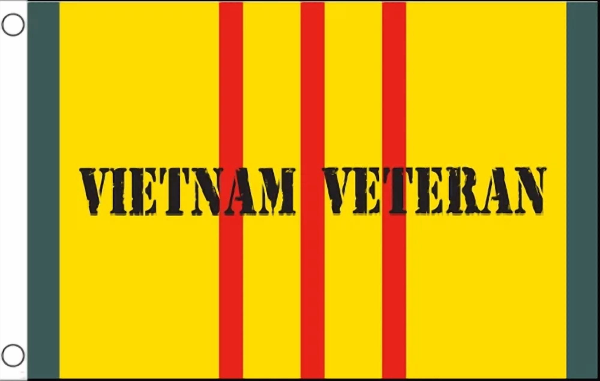 Us Vietnam Veteran American Ribbon Letters Flag Brass Grommets Usa 3X5 Ft 100D