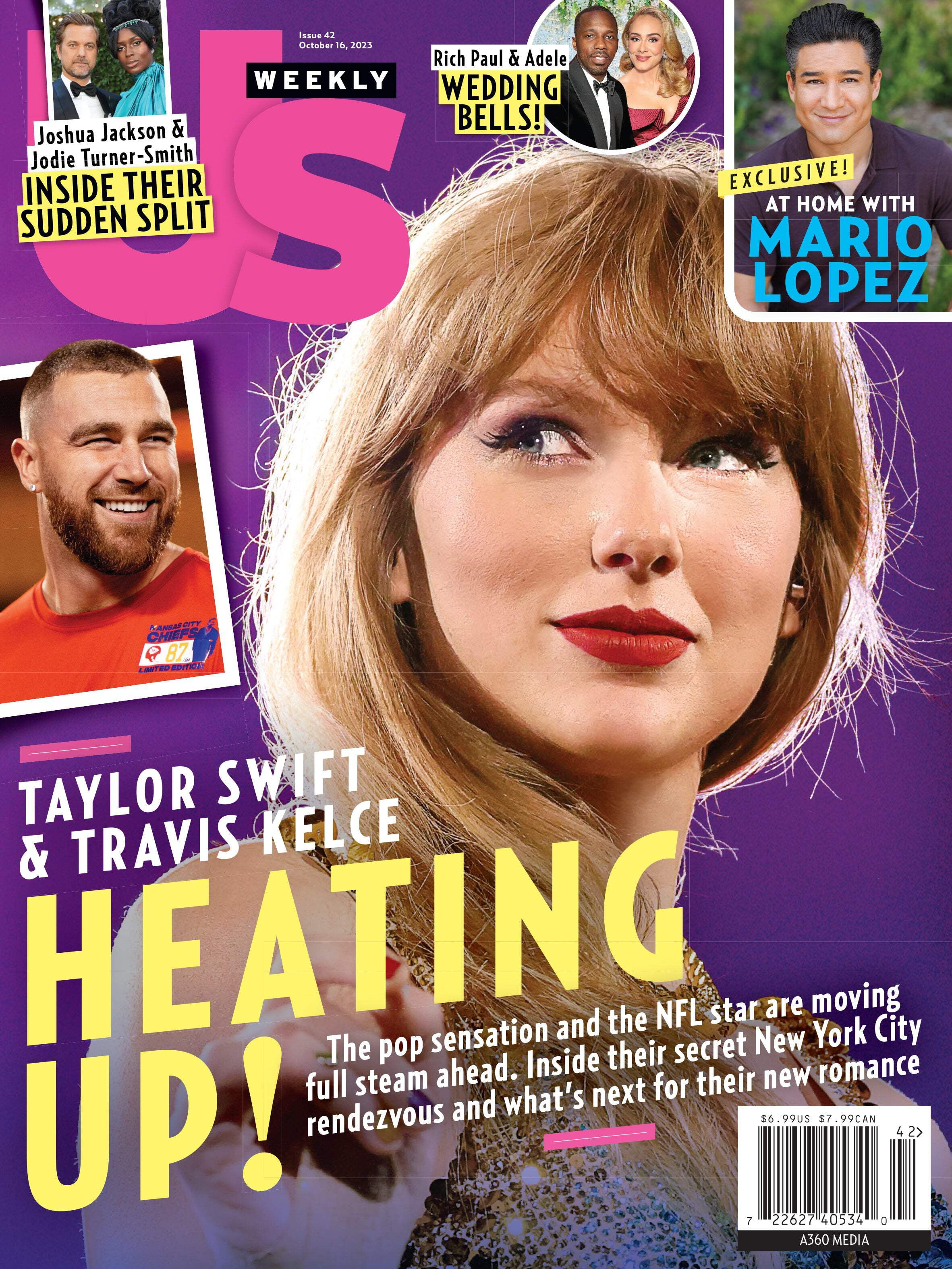 A360MEDIA Us Weekly - 10.16.23 Inside Taylor Swift NFL Star Travis Kelce Secret NYC Rendezvous, Joshua Jackson Jodie Turner-Smith Split, Rich Paul Adele Wedding Update Exclusive Mario Lopez Home Tour!