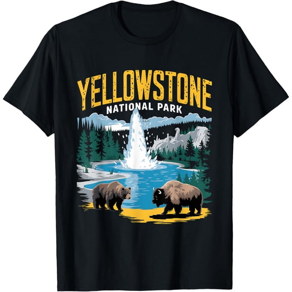 Us Wolf Bison Bear Vintage T Shirt