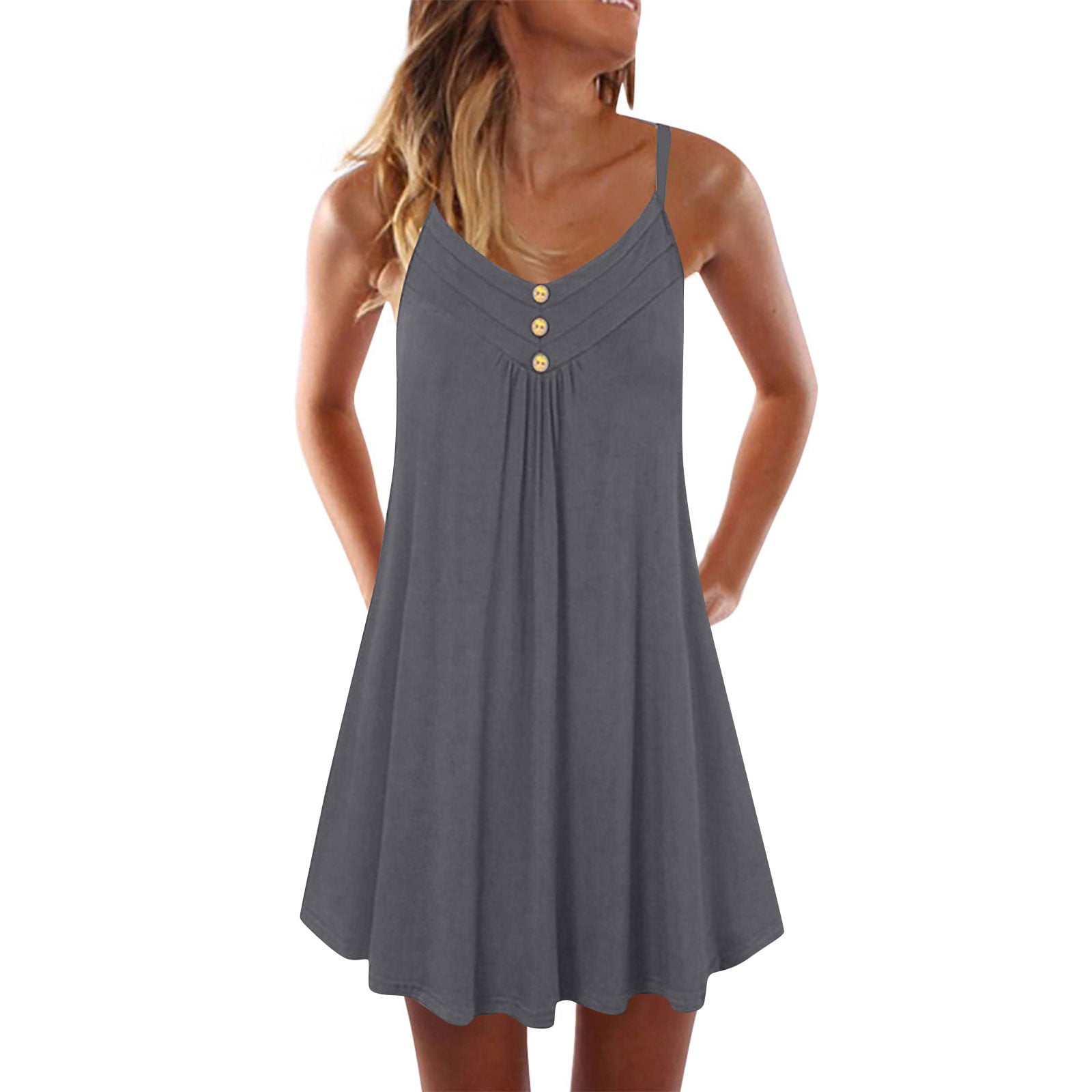 HDE Mini Smocked Dress For Women | Strapless Summer Beach Cover Up | Black Plus Size 4X - View #3