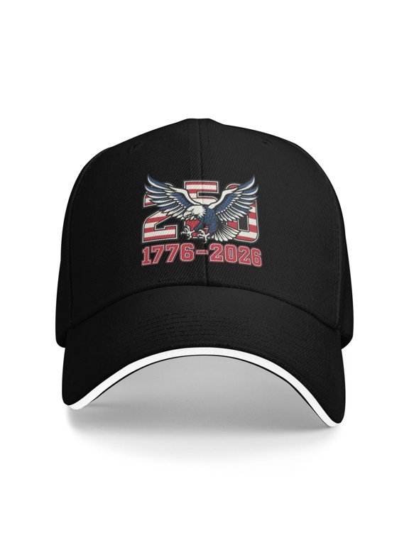 Usa 250 Years 1776-2026 Patriotic Eagle Unisex Sandwich Cap Classic Baseball Capunisex Adjustable Casquette Dad Hat