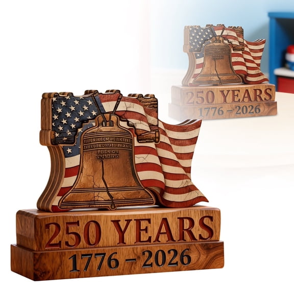 Usa 250Th Anniversary Block Sign, 1776-2026 Semiquincentennial Decor, Vintage Style License Plate Sign, Rustic American Heritage Desk Decor, 1776 To 2026 Patriotic Gift Idea 7 Home Decor
