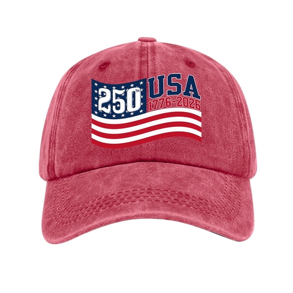 Usa 250Th Anniversary Hat, 1776-2026 250Th Anniversary, Usa Flag, 250Th Flag, Red Vintage, 1 Pc, Unisex Sizing, Independence Day