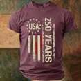 thumbnail image 1 of Usa 250Th Anniversary Men's Patriotic Commemorative Anniversary Graphic Casual Everyday Tee 4Th of July Shirts for Men Brick Red XXXL, 1 of 3