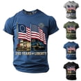 thumbnail image 1 of Usa 250Th Anniversary Shirt Casual Short Sleeve T Shirt Comfortable Breathable 250Th Mens Tees Army Green L, 1 of 6