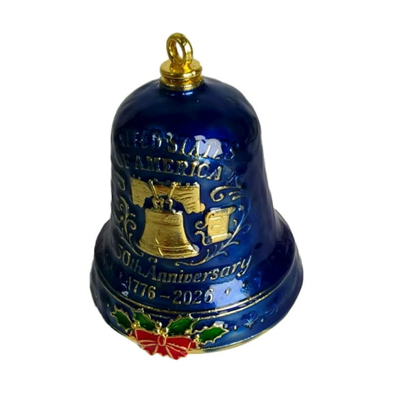 Usa 250th Anniversary Bell Ornament For Collectors Or Patriots (Blue)