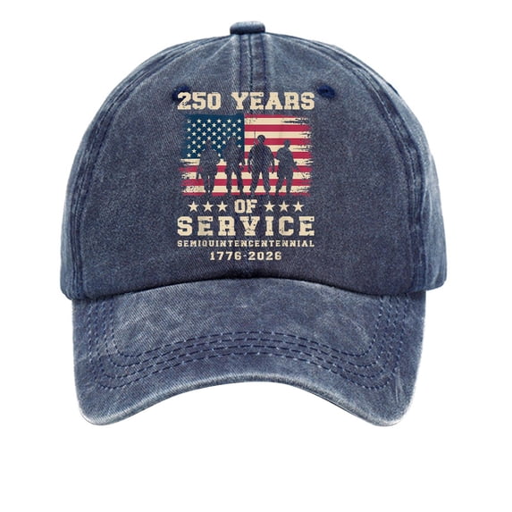 Usa 250th Anniversary Hat 250 Anniversary Usa Hat 250th Anniversary Hat Men Women Vintage Washed Baseball Cap 250 Years of Freedom American Flag Embroidered Hat Adjustable Dad Cap Unisex, Navy