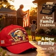 thumbnail image 1 of Usa 250th Anniversary Hat Adjustable Retro Washed Patriotic Baseball Cap Commemorative Souvenir for Freedom Lovers, Veterans, and Holiday Gatherings (eagle Print), Red, 1 of 11