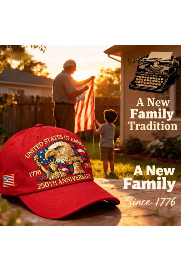 Usa 250th Anniversary Hat Adjustable Retro Washed Patriotic Baseball Cap Commemorative Souvenir for Freedom Lovers, Veterans, and Holiday Gatherings (eagle Print), Red