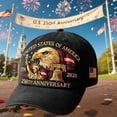 thumbnail image 1 of Usa 250th Anniversary Patriotic Baseball Hat Adjustable Fit, Vintage Washed Commemorative Cap for Adventure Lovers and Weekend Explorers (embroidered), Black, 1 of 10