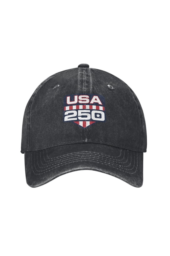 Usa 250th Anniversary Shield Logo Cowboy Hat Baseball Hat Trucker Hat For Men Women Retro Denim Hats Baseball Cap Dad Hat