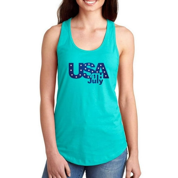 Usa 4Th July Racerback Tank Women -Image by Shutterstock, Female x-Large