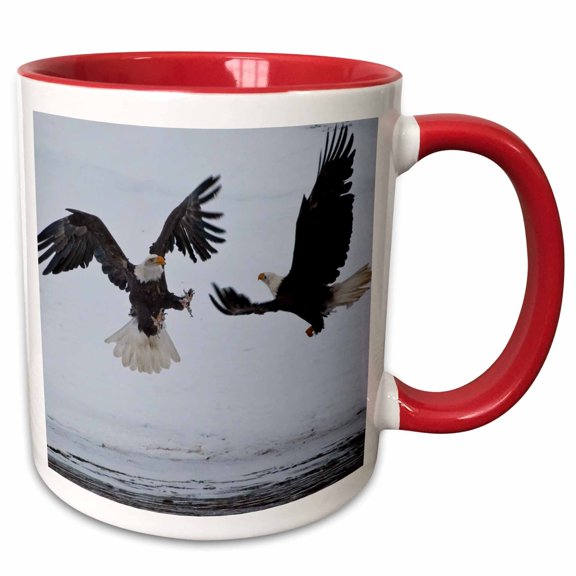 3drose, Usa, Alaska, Chilkat River. Bald Eagle - Us02 Bja0296 - Jaynes Gallery, 11oz Two-tone Red Mug