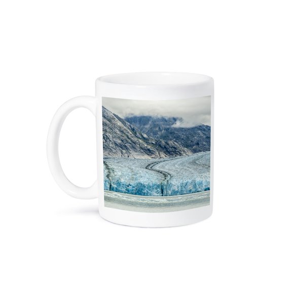 3drose, Usa, Alaska, Endicott Arm. Overview of Dawes Glacier., 15oz Mug