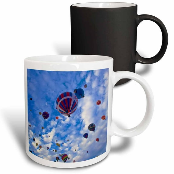 3drose, Usa, Albuquerque. International Balloon Fiesta., 11oz Magic Transforming Mug