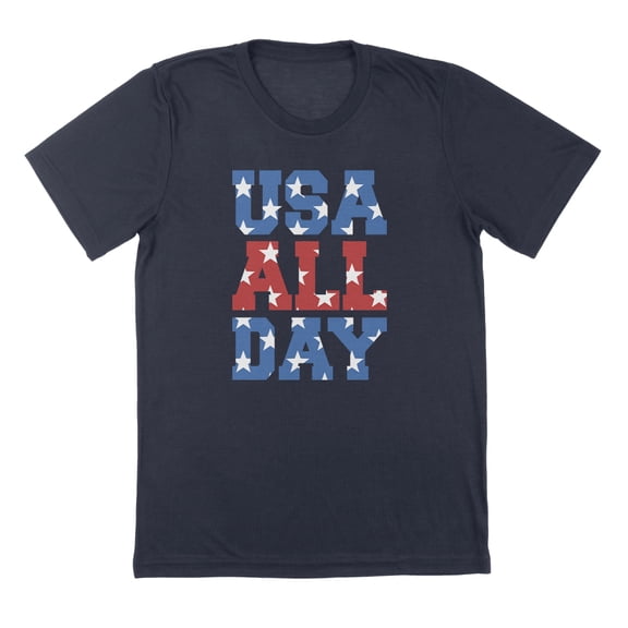 Usa All Day Americana Graphic Navy Mens T-Shirt