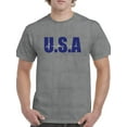 thumbnail image 1 of Usa America Navy Blue Banner T-Shirt Men -Image by Shutterstock, Male x-Large, 1 of 4