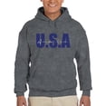 thumbnail image 1 of Usa America Navy Blue Lettering Hoodie Men -Image by Shutterstock, Male 5X-Large, 1 of 4