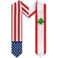 thumbnail image 1 of Usa American America And Lebanon Lebanese Flag Graduation Sash Class Of 2024 2025 Graduation Stole 72 Inch Length Double Sided V Shape Graduation Scarf Graduation Congratulation Gifts, 1 of 7