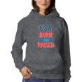 thumbnail image 1 of Usa Born And Raised Neon Hoodie Women -Image by Shutterstock, Female Large, 1 of 4