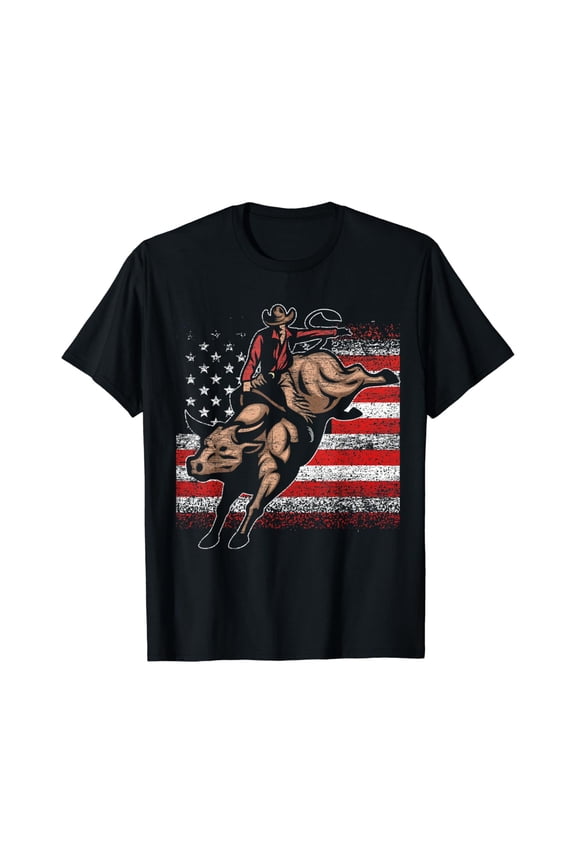 Usa Bull Rider Cowboy Rodeo T-Shirt All Size S-5Xl
