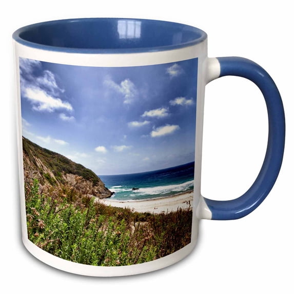 3drose, Usa, California, Dana Point. the Pacific Ocean., 15oz Two-tone Blue Mug