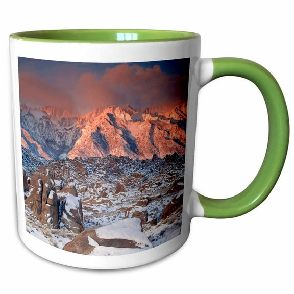3drose, Usa, California, Eastern Sierra Mountains, Snow - Us05 Bjy0001 - Jaynes Gallery, 11oz Two-tone Green Mug