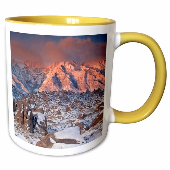 3drose, Usa, California, Eastern Sierra Mountains, Snow - Us05 Bjy0001 - Jaynes Gallery, 11oz Two-tone Yellow Mug