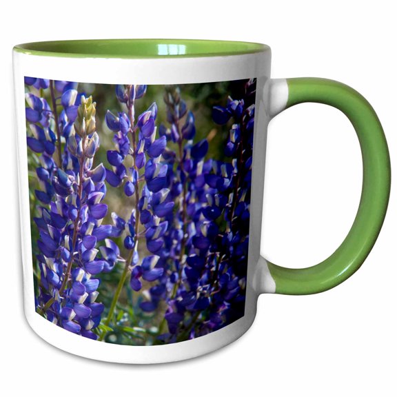 3drose, Usa, California. Flower Bloom Close up in the Sierras., 11oz Two-tone Green Mug
