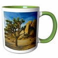 thumbnail image 1 of 3drose, Usa, California, Joshua Tree National Park, Jumbo Rocks, 11oz Two-tone Green Mug, 1 of 6