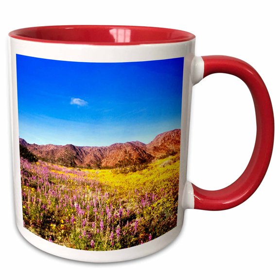 3drose, Usa, California, Joshua Tree National Park - Us05 Rdu0005 - Richard Duval, 15oz Two-tone Red Mug