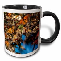 3drose, Usa, California, Pismo Beach. Migrating Monarch Butterflies., 11oz Two-tone Black Mug