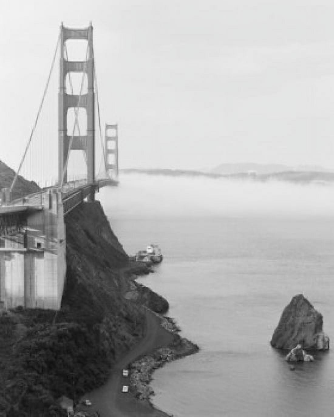 Usa California San Francisco Golden Gate Bridge fog bank beneath Canvas Art - (18 x 24)